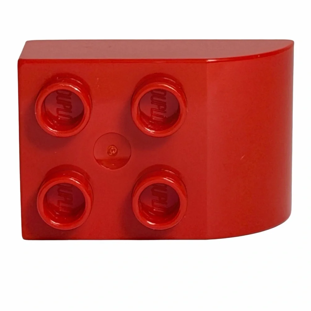 Vintage LEGO DUPLO Clown Brick 2327pb18 and Red Curved Brick 2302 | Set of 2